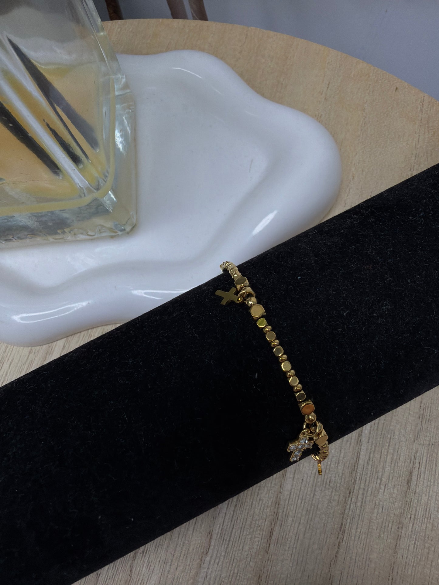 Bracciale gold mini croci