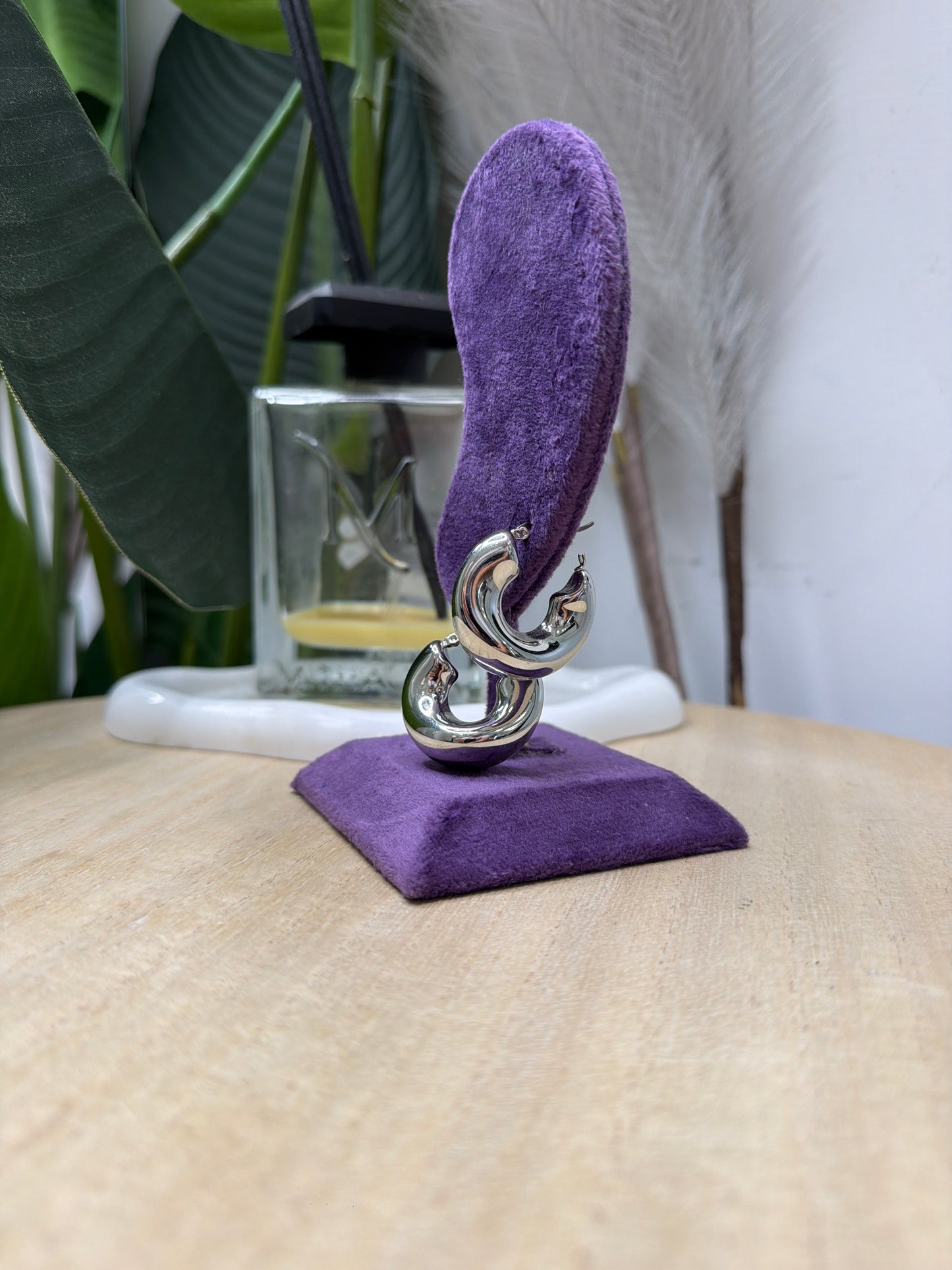 Orecchini silver cerchio spesso