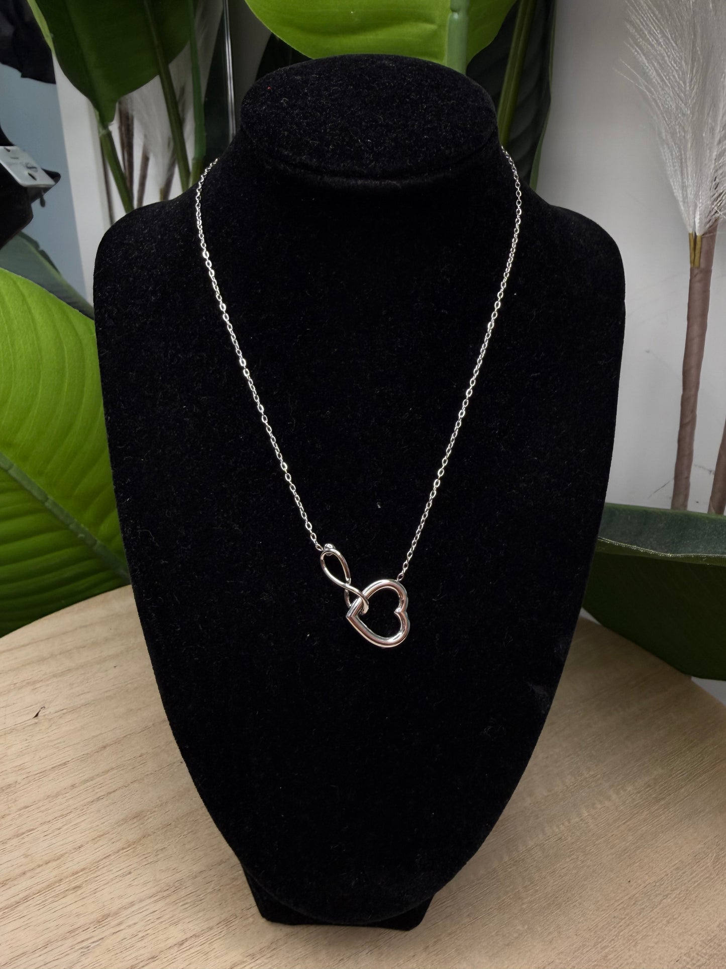 Collana silver cuore e infinito