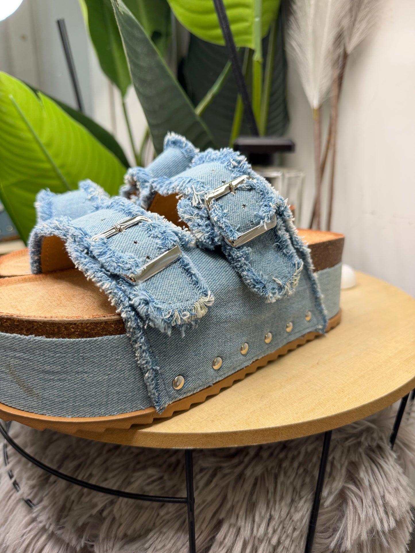 Ciabatta platform jeans 060410
