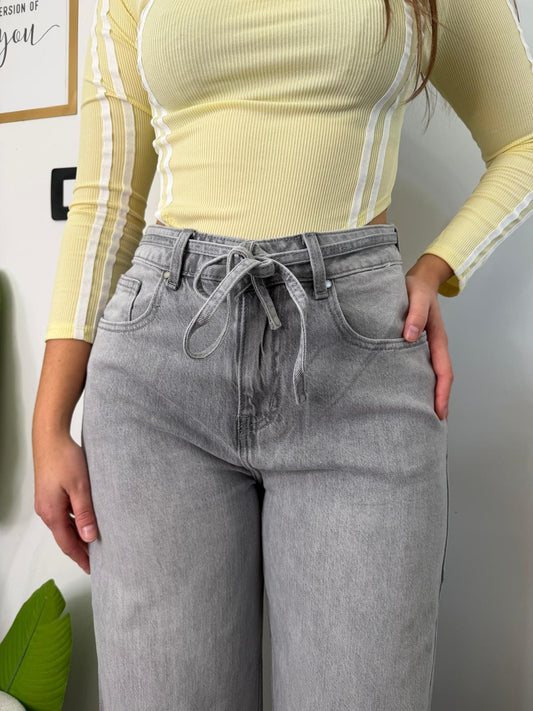 Jeans baggy grigio laccio 5133