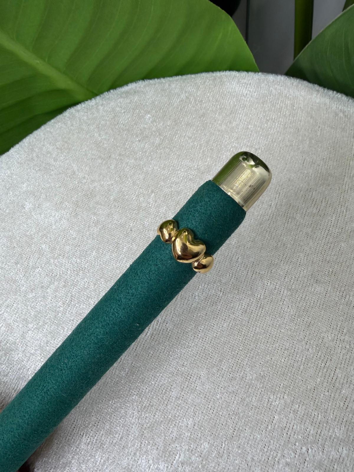 Anello triplo cuore gold