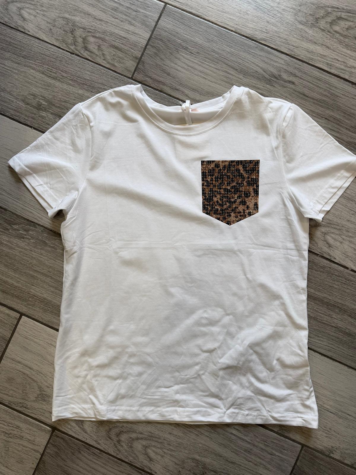 T-shirt cotone strass 54526