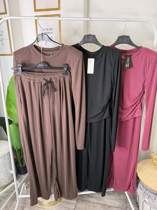 Coordinato morbido costina 5563