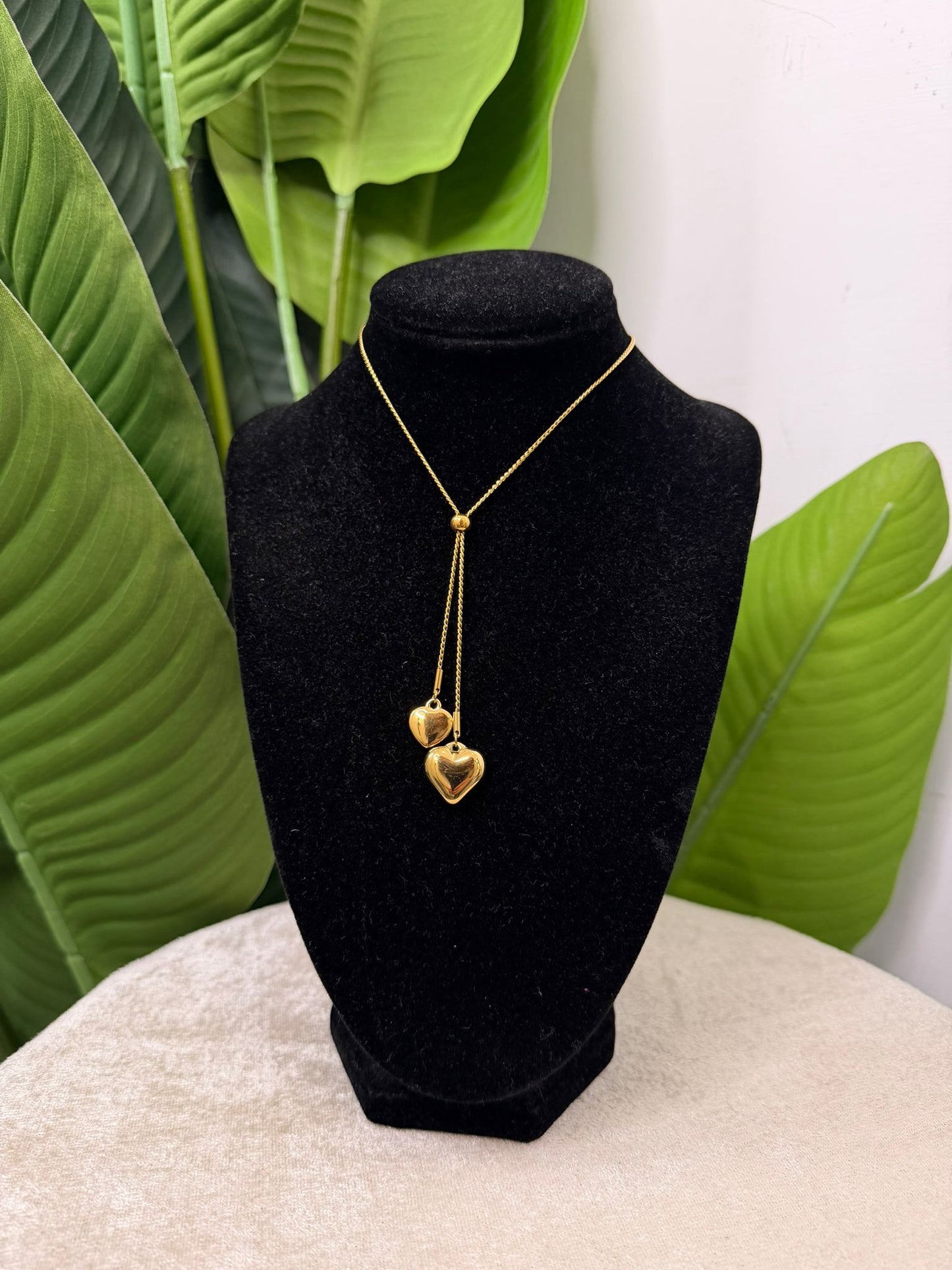 Collana sali scendi cuori gold