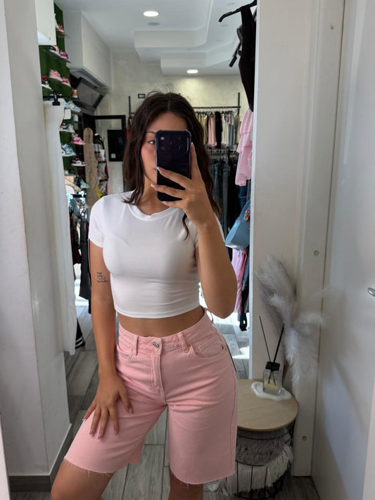 T-shirt crop costina 22366