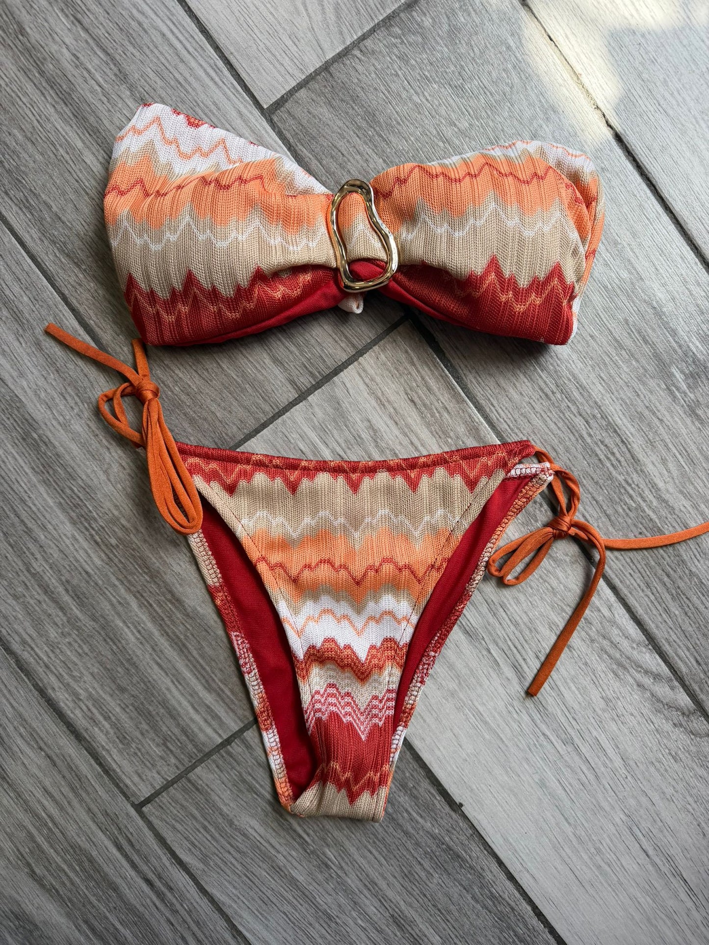 Bikini sgambato dettaglio gold 18790