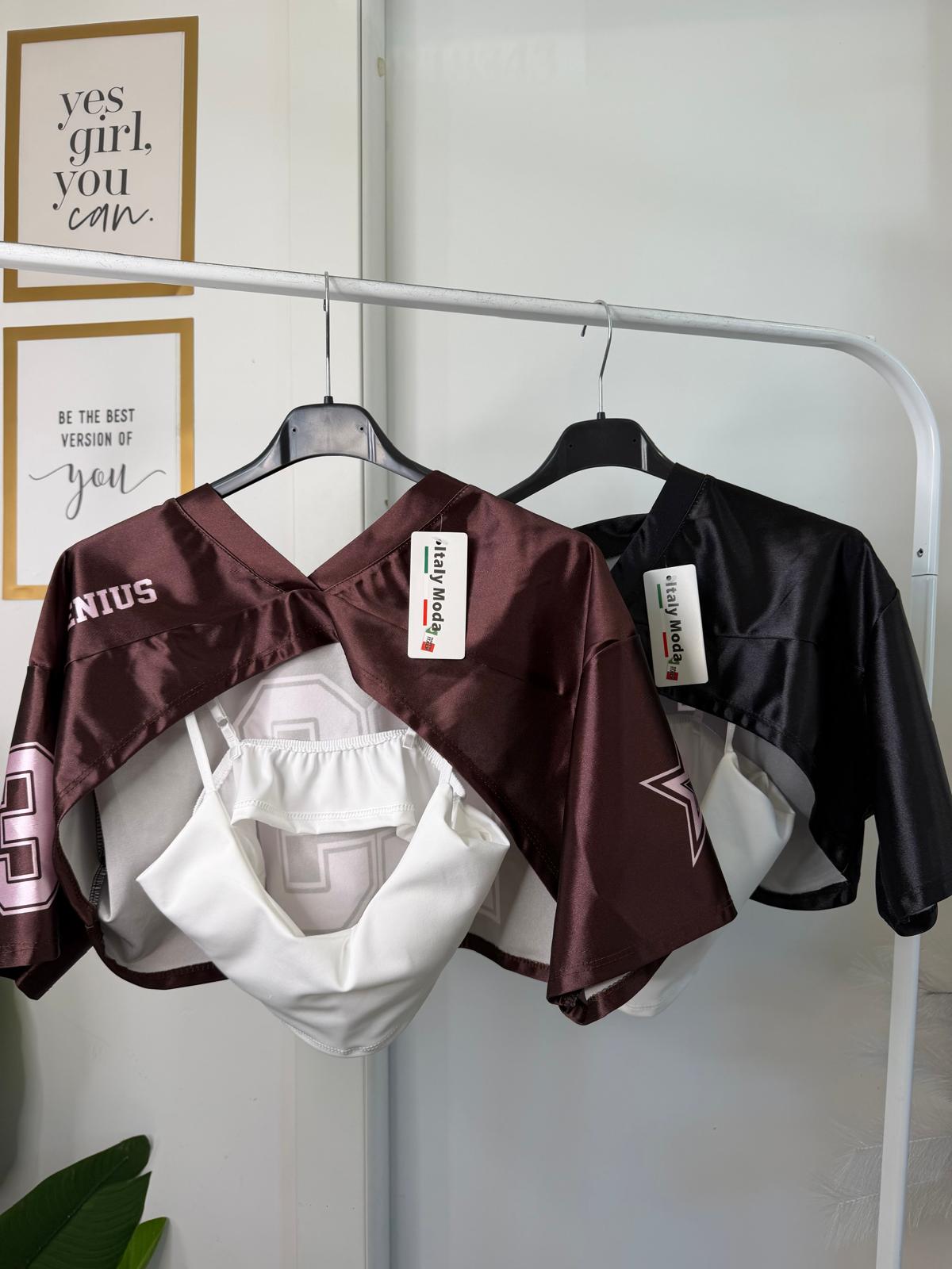 Coordinato top e coprispalle sportivo 6623