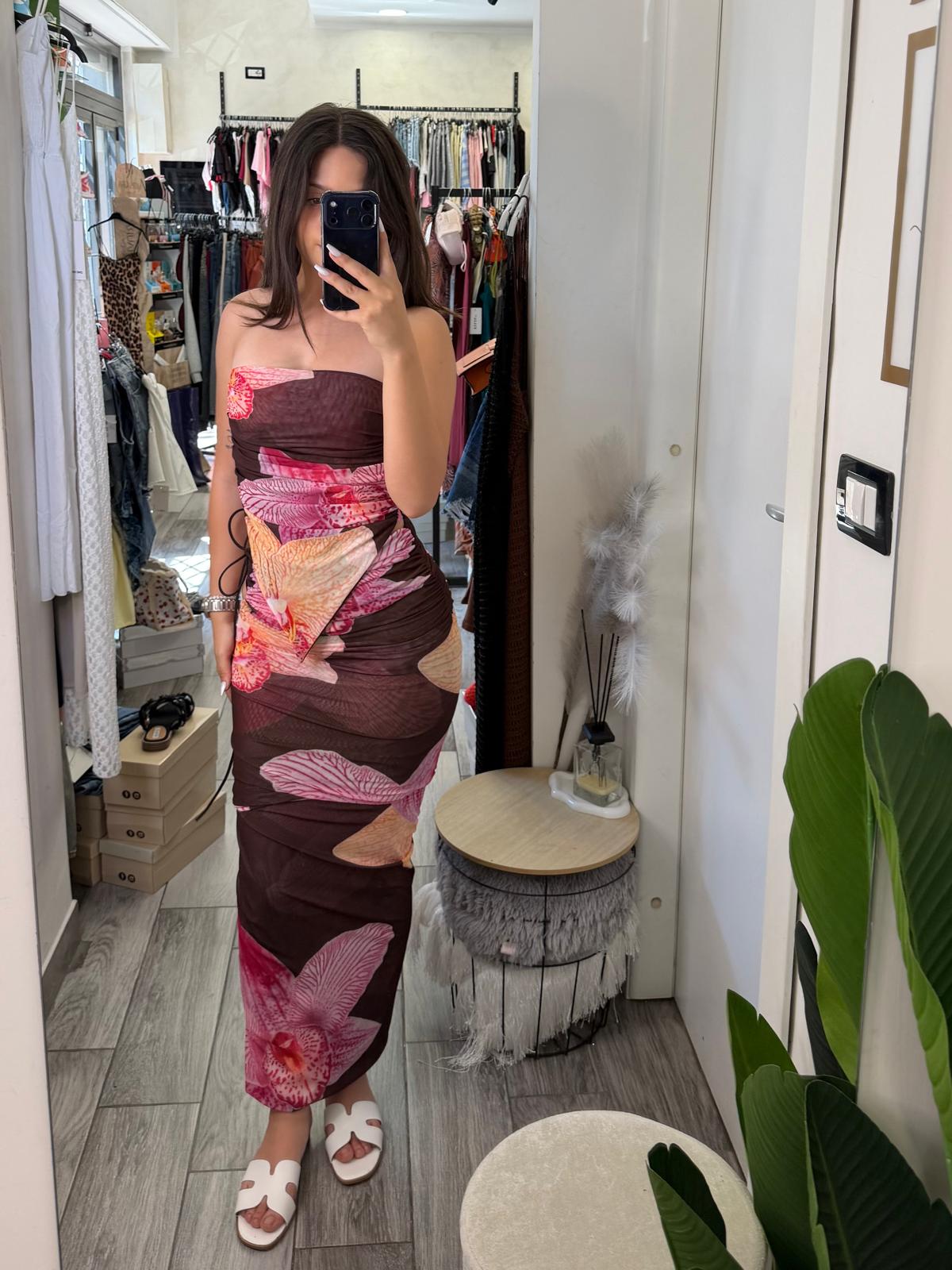 Coordinato gonna lunga e top 9157