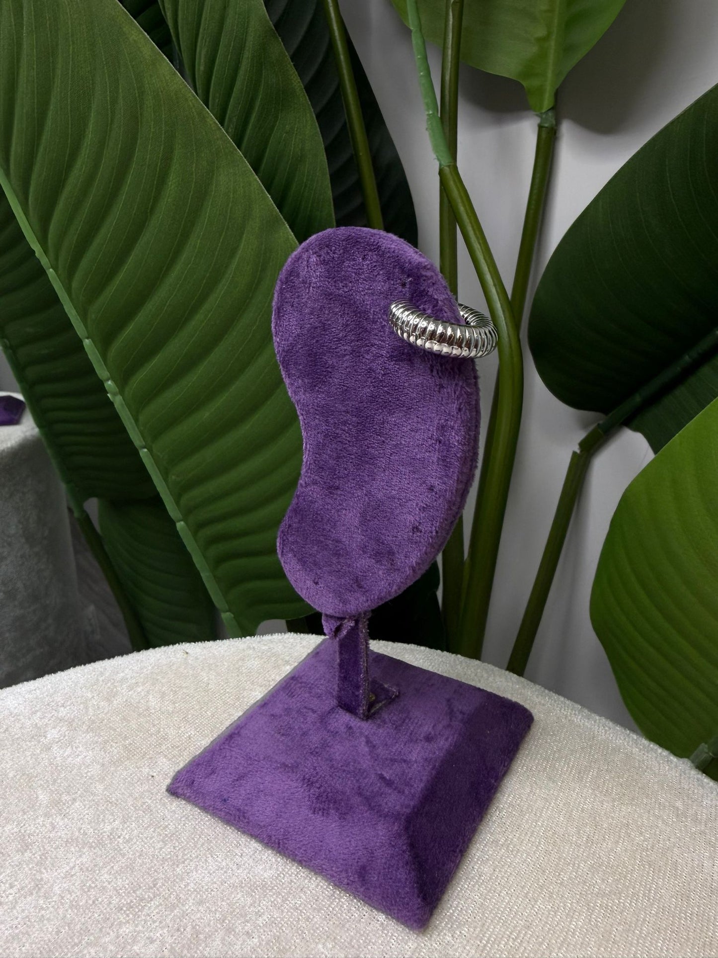 Earcuff silver cerchietto rigato