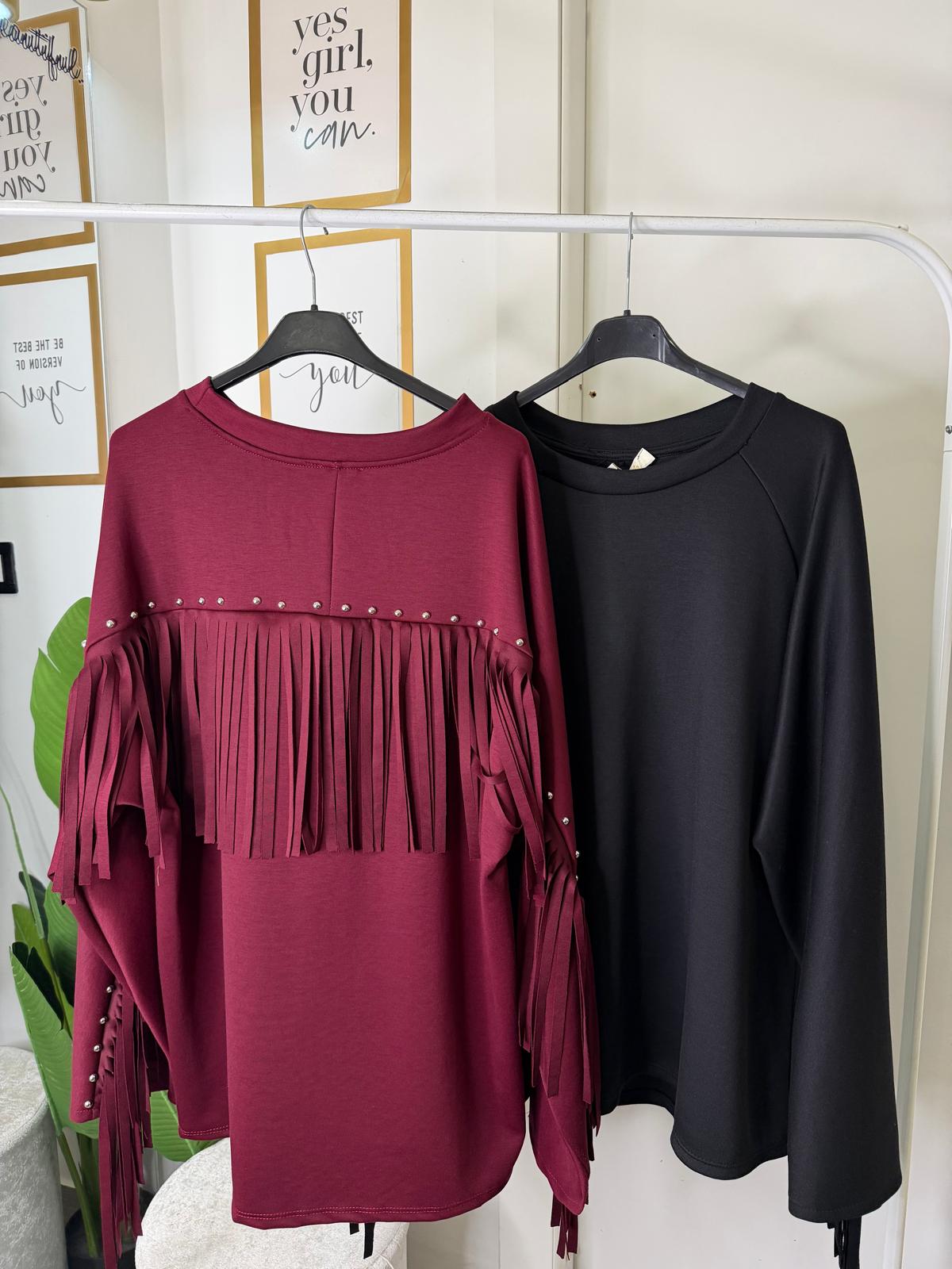 Felpa oversize frange 21695