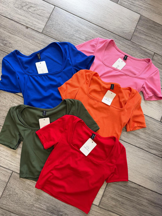 T-shirt scollo quadrato 5105