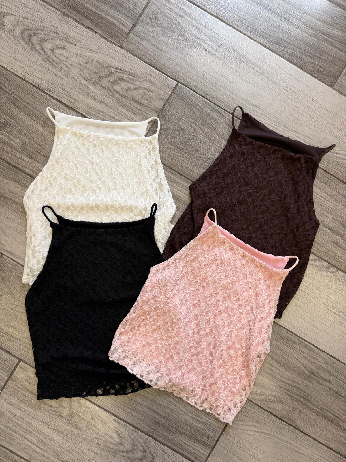 Canottiera crop pizzo 47697