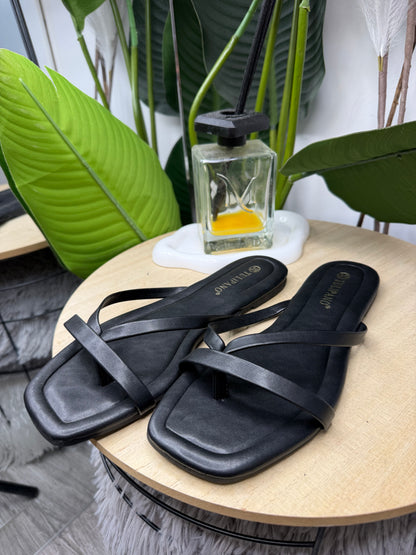 Infradito doppia fascia black 3184