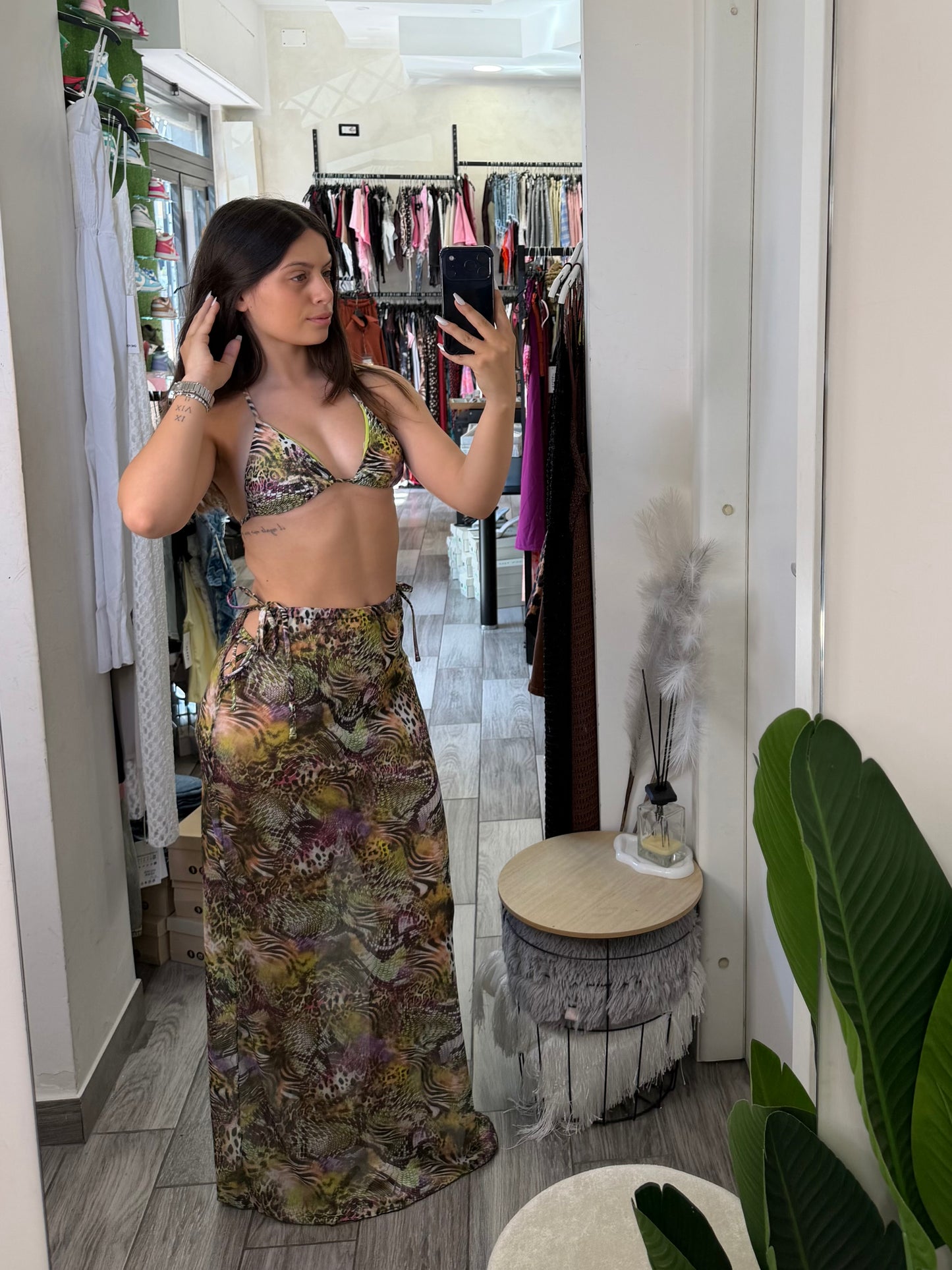 Bikini animalier con pareo 5269