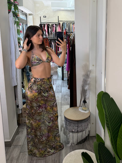 Bikini animalier con pareo 5269