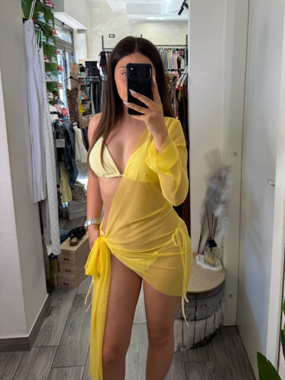 Coordinato bikini e pareo monospalla 19910
