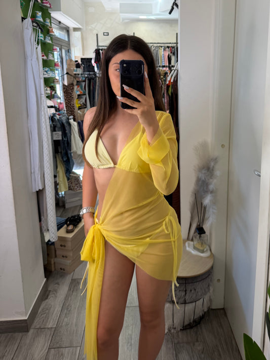 Coordinato bikini e pareo monospalla 19910