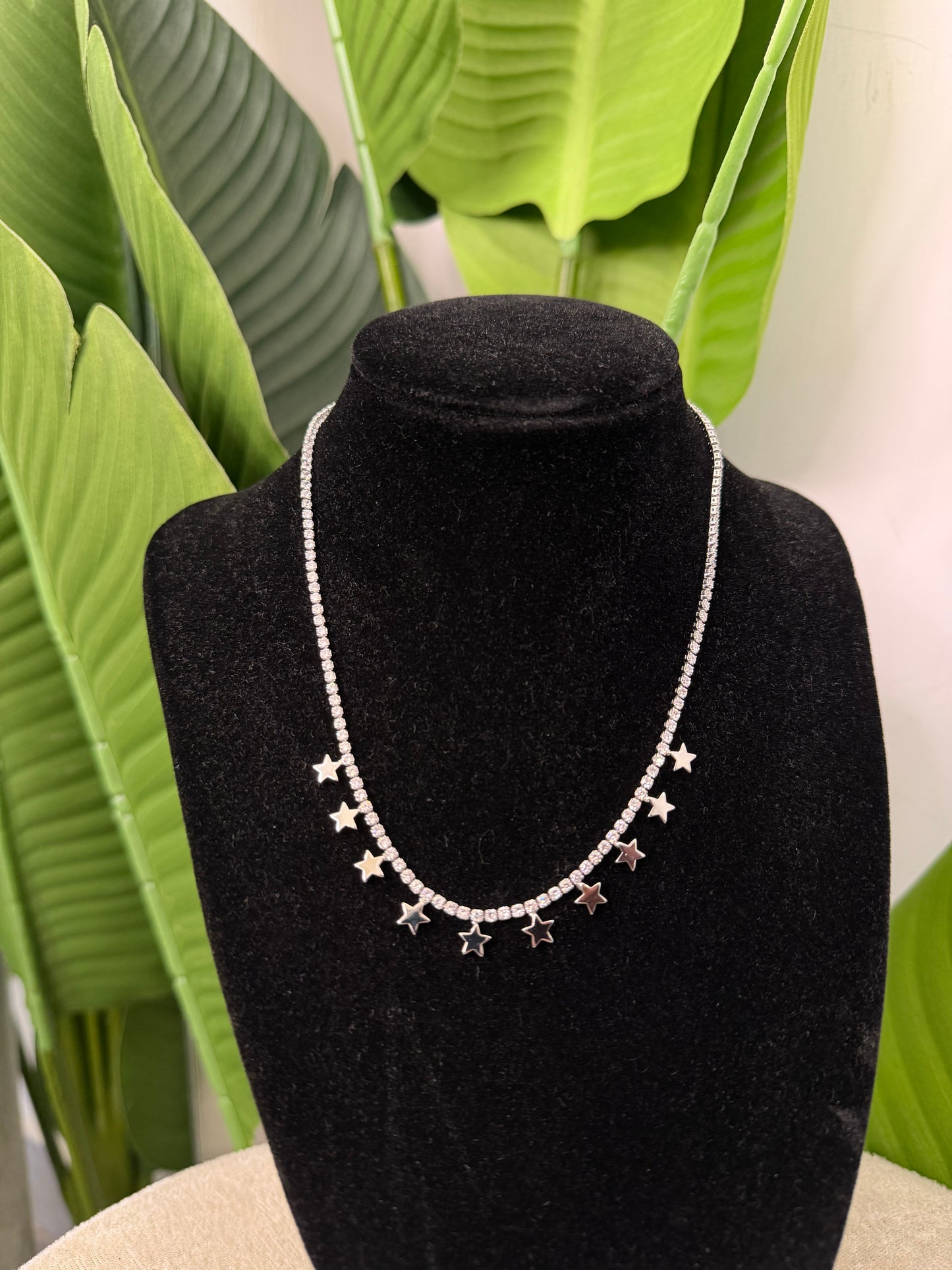 Collana stelle strass