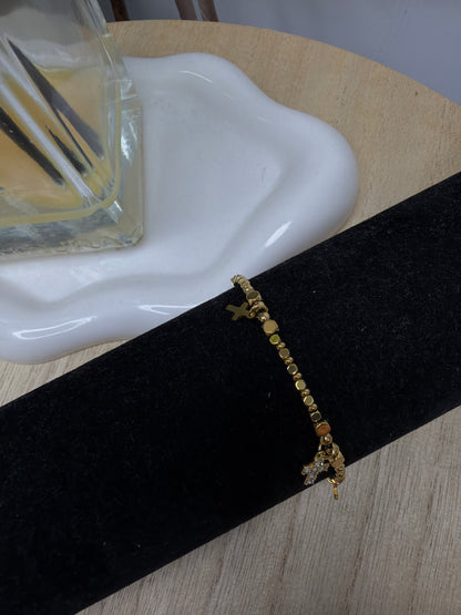 Bracciale gold mini croci