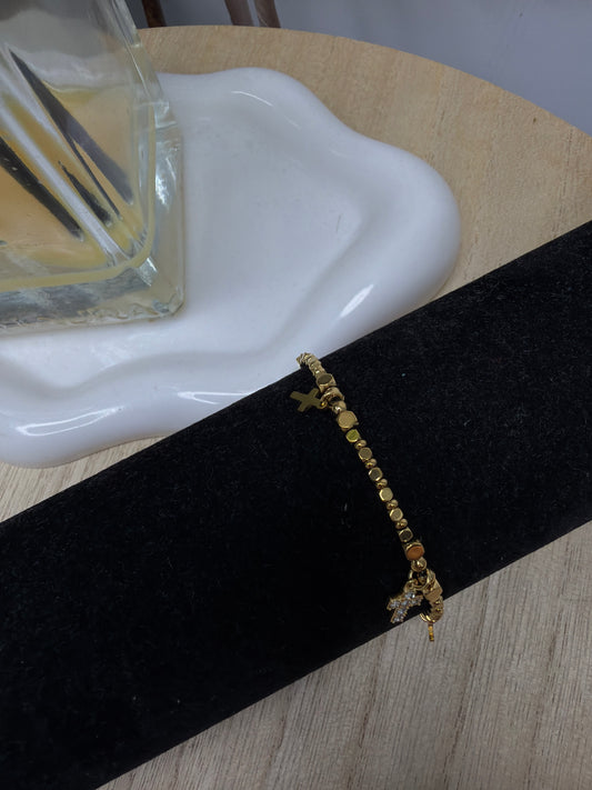 Bracciale gold mini croci
