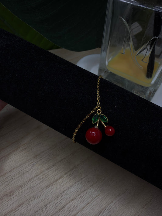 Bracciale gold ciliegia