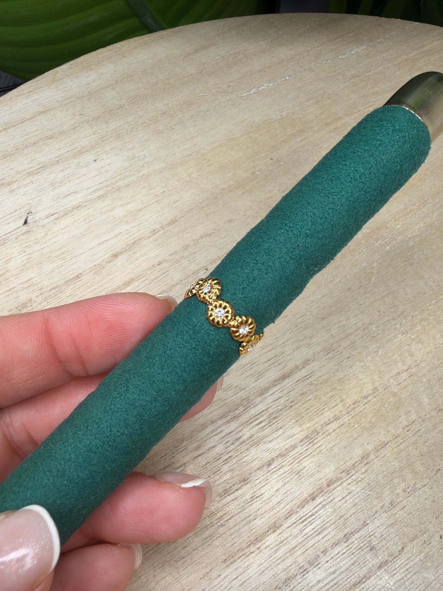 Anello gold fiori