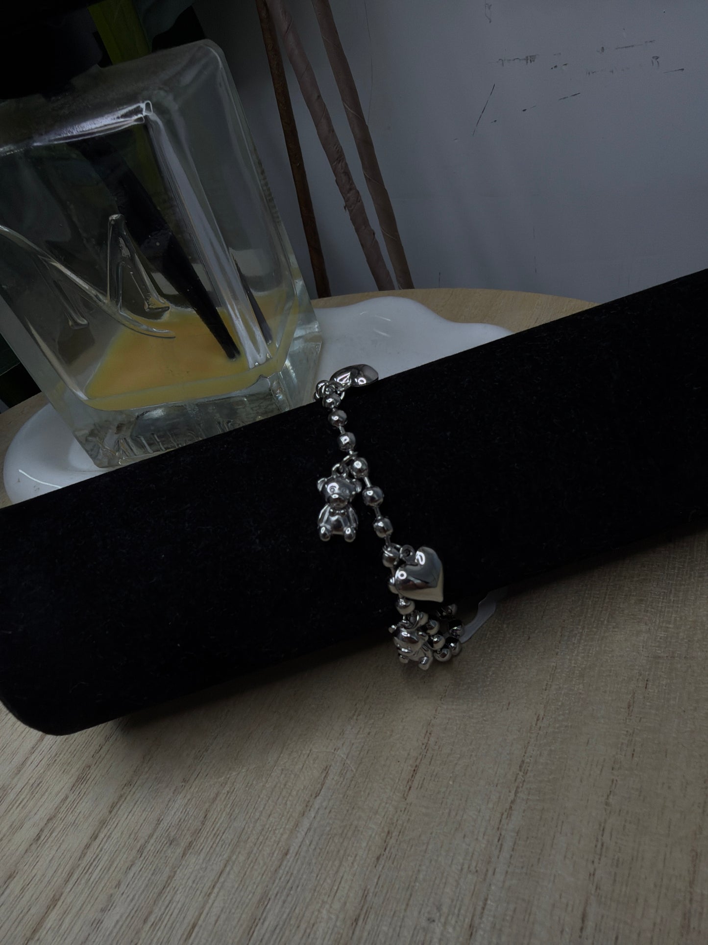 Bracciale silver teddy e cuore