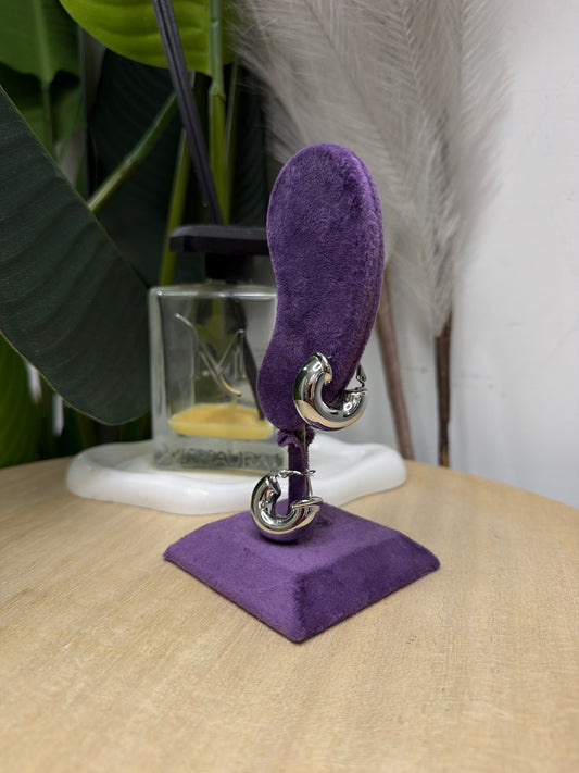 Orecchino silver cerchio grosso