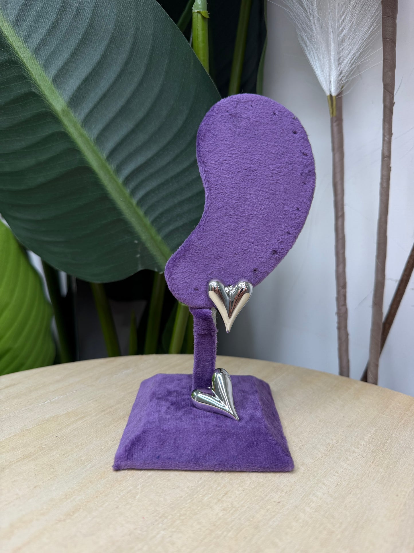 Orecchini silver cuore allungato