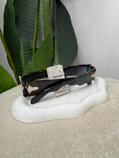 Occhiali tartarugati verdi