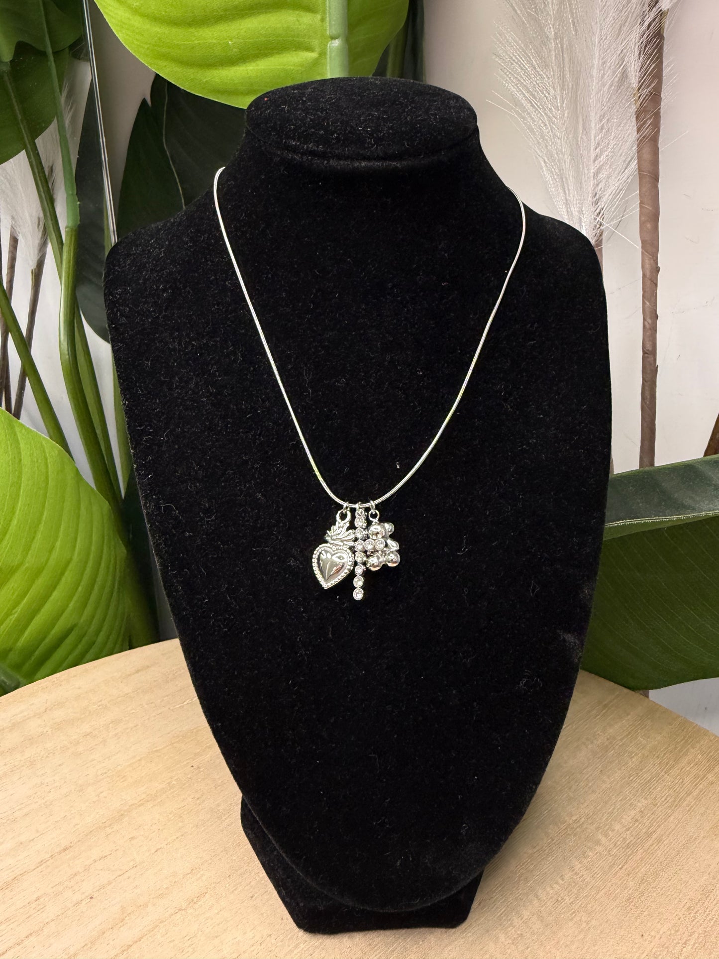 Collana silver ciondoli orso