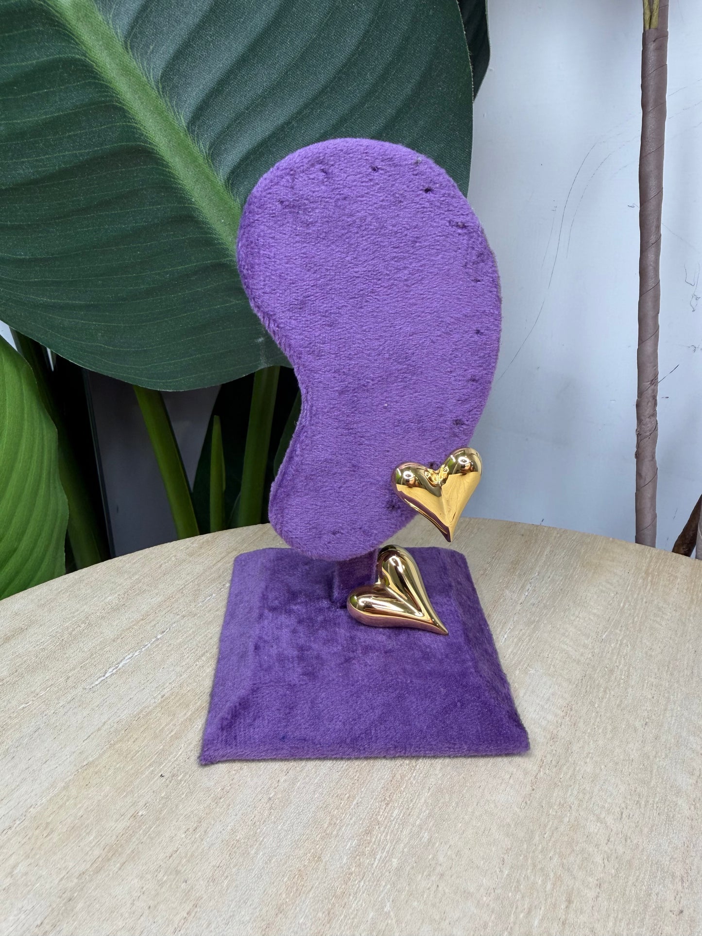 Orecchini cuore allungato gold