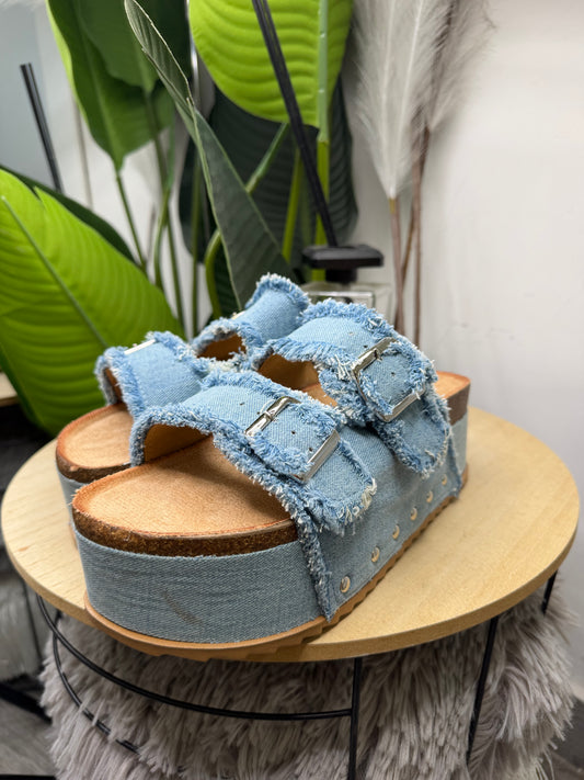 Ciabatta platform jeans 060410