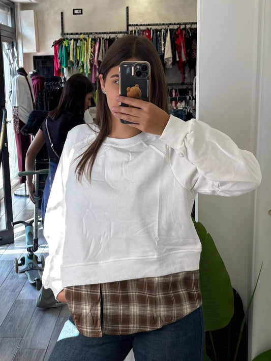 Felpa inserti camicia 73227