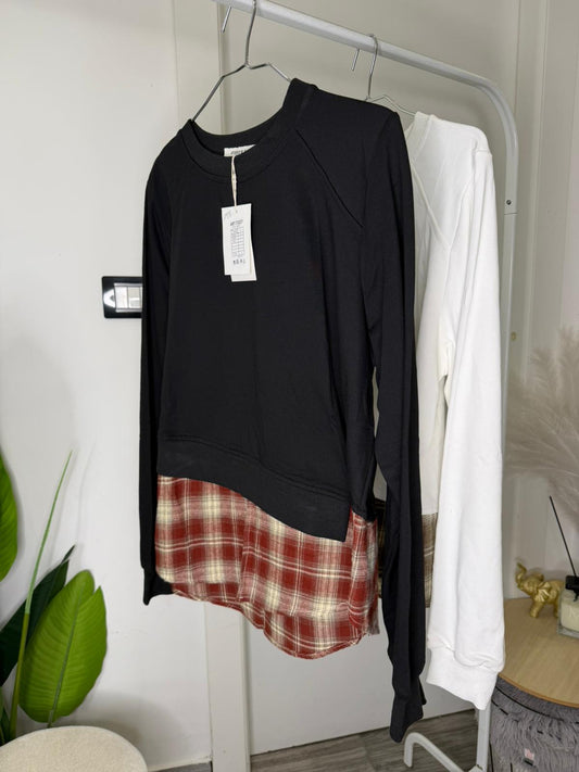 Felpa inserti camicia 73227