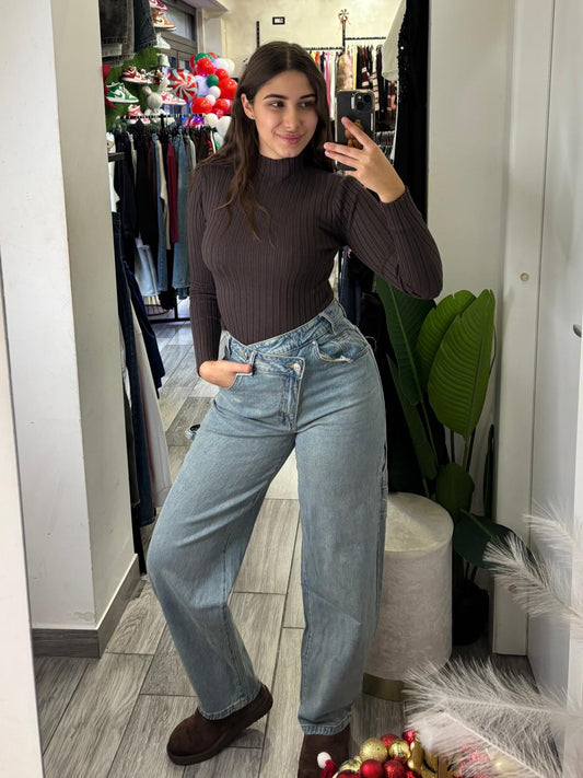 Jeans baggy doppio allaccio 820