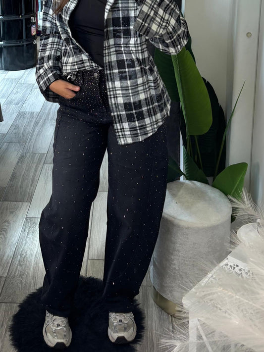 Jeans baggy strass 1341