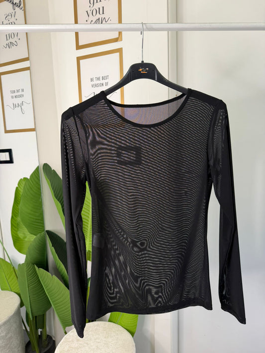Maglia trasparente nera 5228