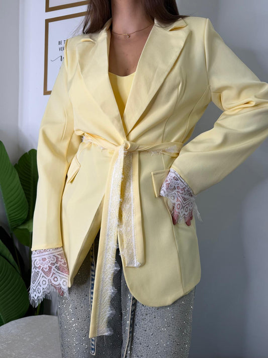 Giacca pizzo cintina 86577