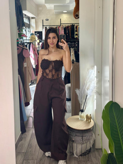 Pantalone cargo morbido 152