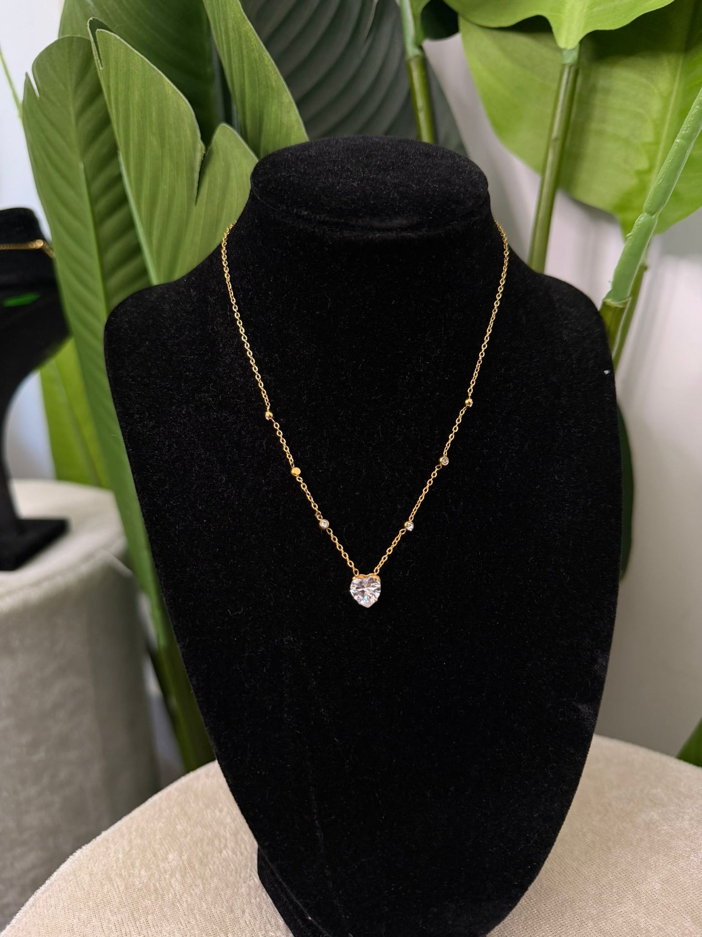 Collana punti luce e cuore