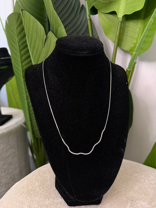 Collana ondulata strass