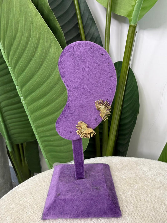 Orecchini dorati mezza luna