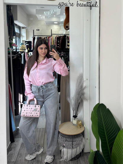 Jeans baggy grigio laccio 5133