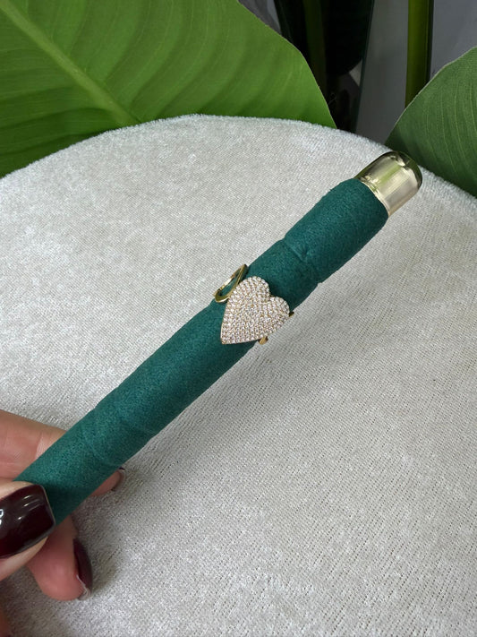 Anello cuore strass gold