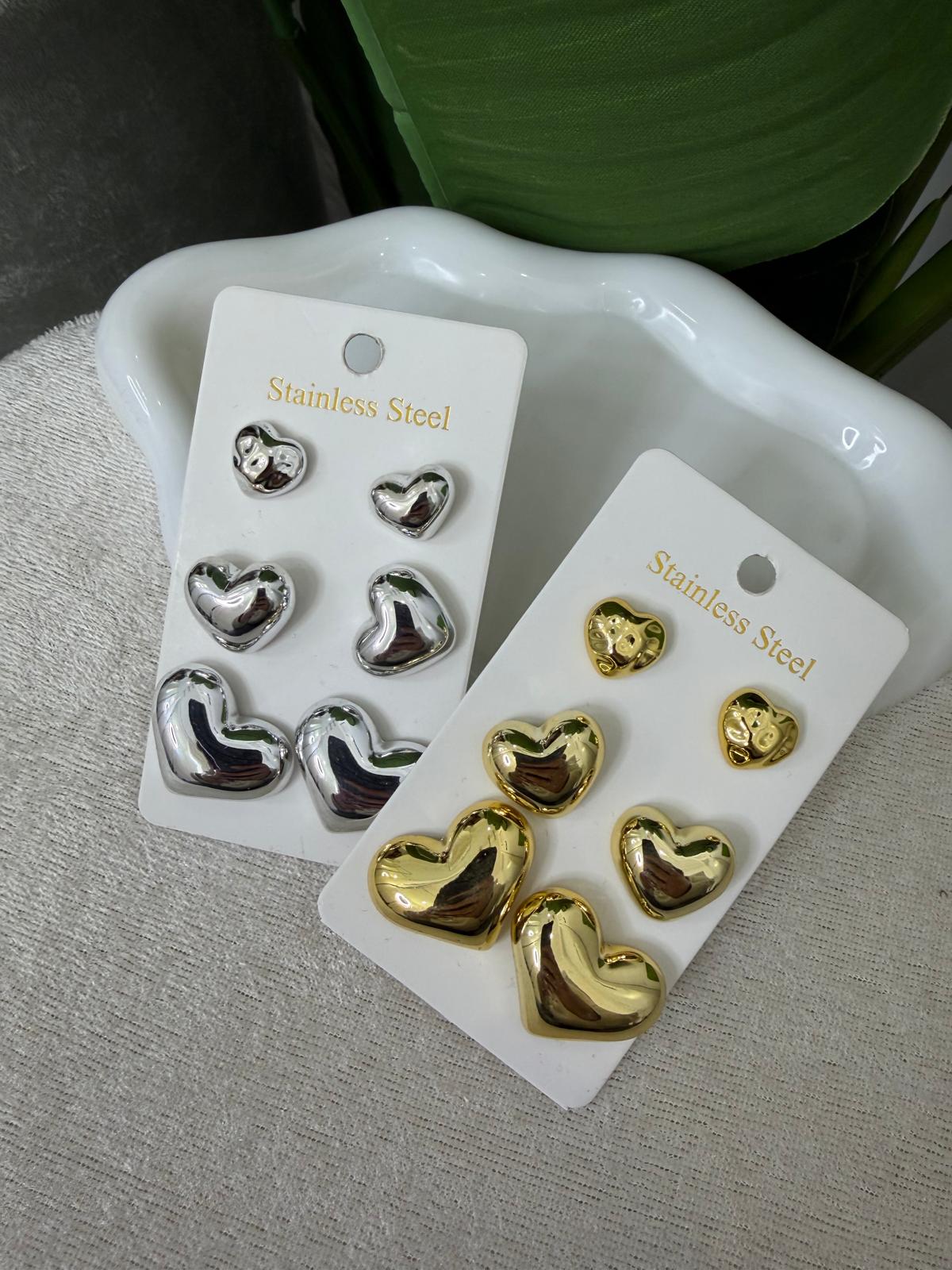 Set orecchini cuori