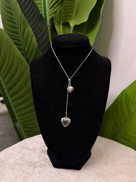 Collana sali scendi silver cuori