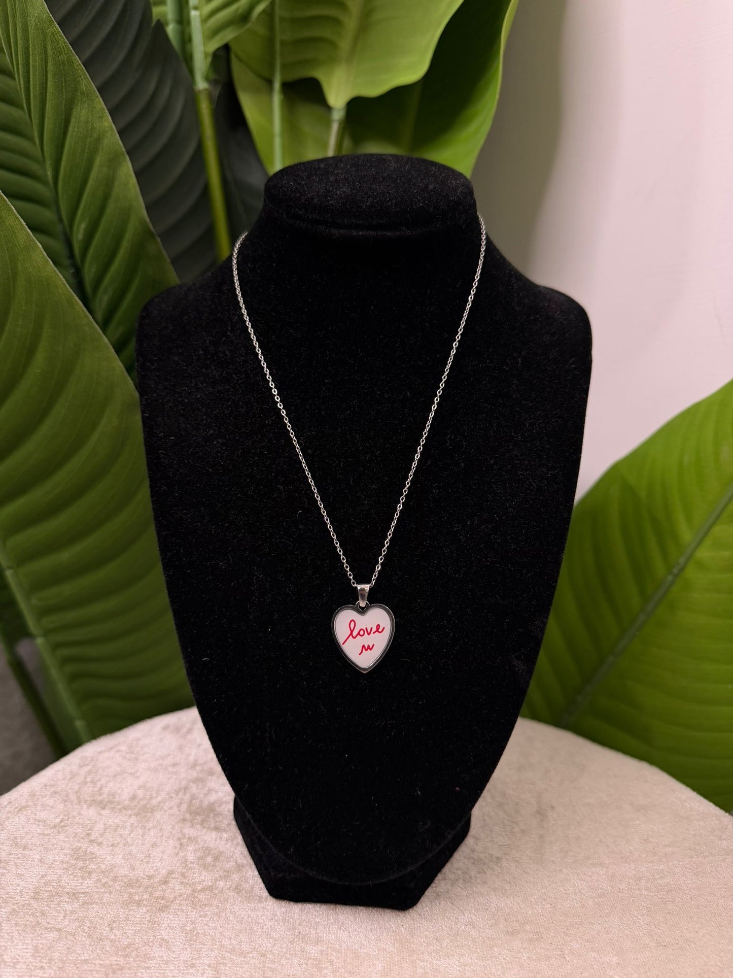 Collana silver cuore LOVE U
