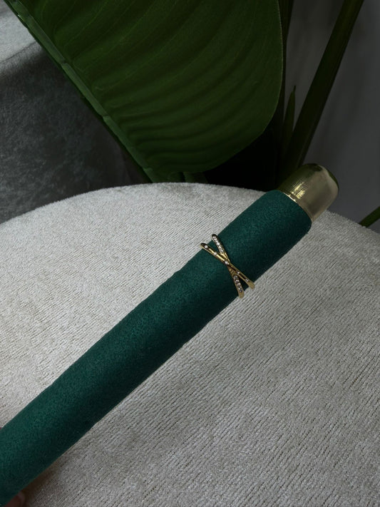 Anello incrocio gold